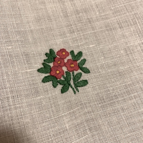 🌸 Vintage Hand-Embroidered Linen Tablecloth from Poland - Picture 5 of 5